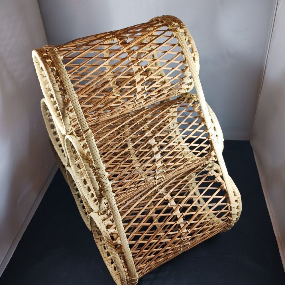 Wicker BOHO MCM Rattan Wine Rack (6 Bottles) - Picture 10 of 11